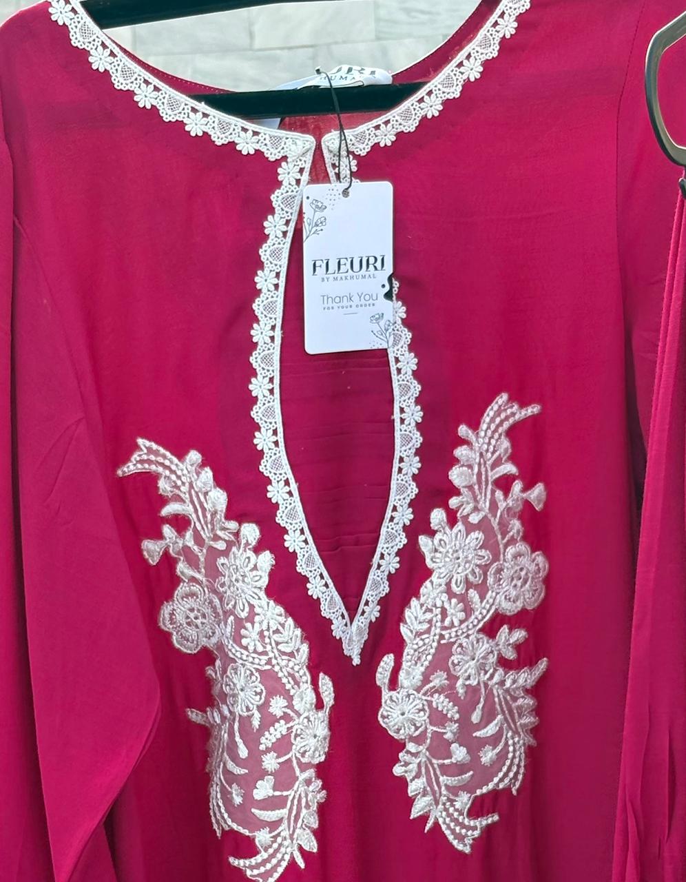 Moonssoon 02 – Pink Raw Silk 2PC Set